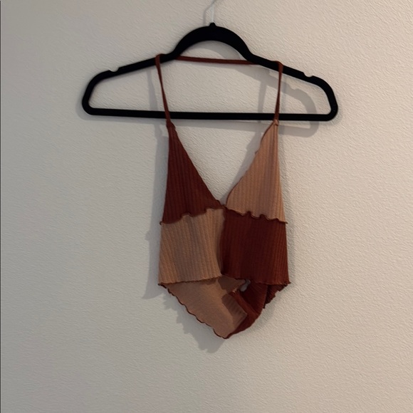 Colorblock Ribbed Women's Top - Picture 2 of 4